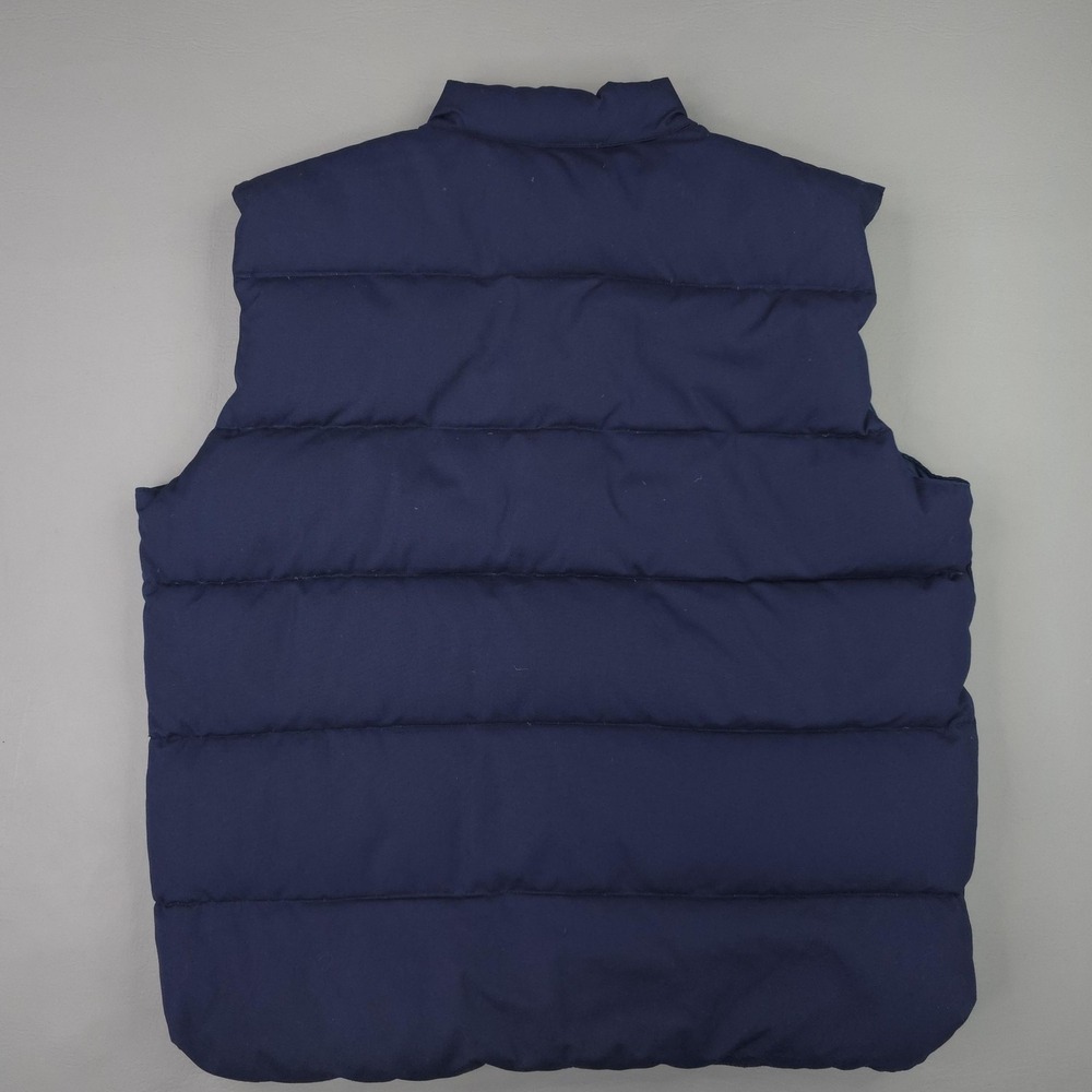 Cabela's Vest Mens Large Blue Premier Northern Goose Down Puffer Canvas Zip - Picture 10 of 14